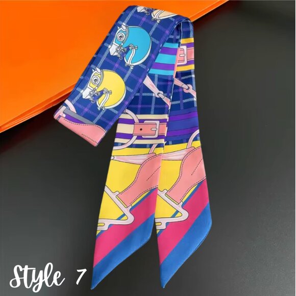 Skinny Scarf - Bag Charm, Bow, Neck Tie - Scarves Collection - Picture 14 of 17